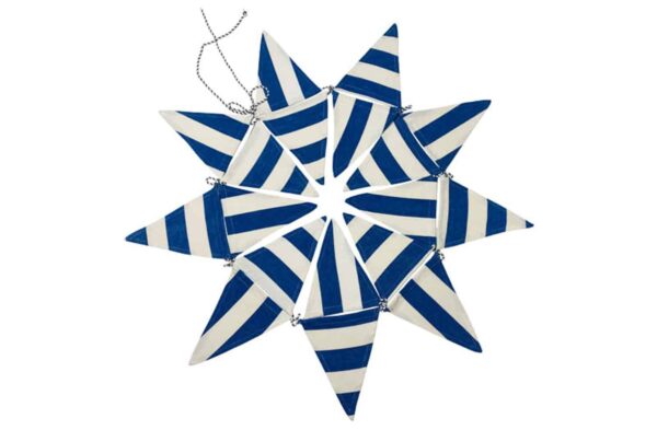 Blue white stripe bunting soccer by Decks and Stripe Ireland