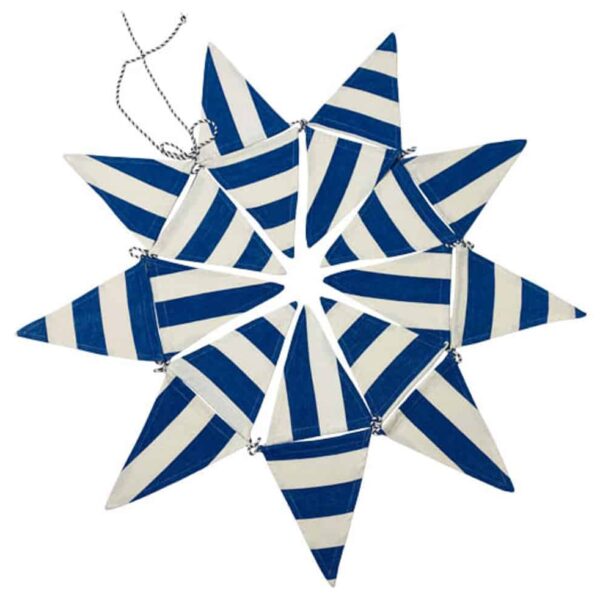 Blue white stripe bunting soccer by Decks and Stripe Ireland
