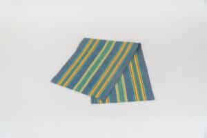 Hula Hoop Fabric, blue, green, red and orange stripes by Decks and Stripes Ireland