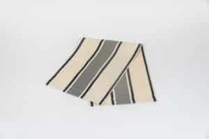 Maite Encre fabric, ink and cream stripes by Decks and Stripes Ireland