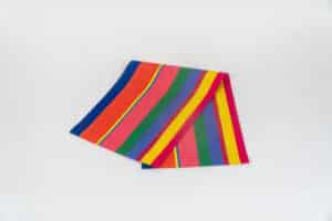 Porto Rico fabric, pink, green, blue, navy & yellow stripes by Decks and Stripes Ireland