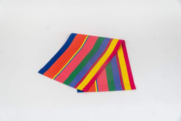 Porto Rico fabric, pink, green, blue, navy & yellow stripes by Decks and Stripes Ireland