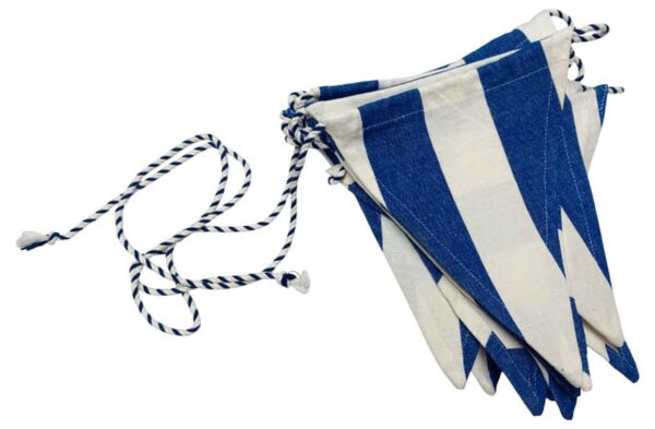 Stripe bunting blue white stripe by Decks and Stripes Ireland