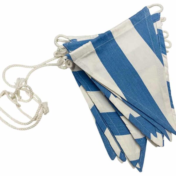 Stripe bunting sky blue white stripe by Decks and Stripes Ireland