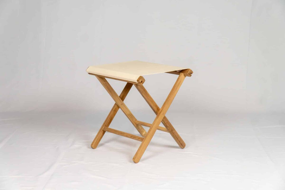 Cream - Teak Event Stool
