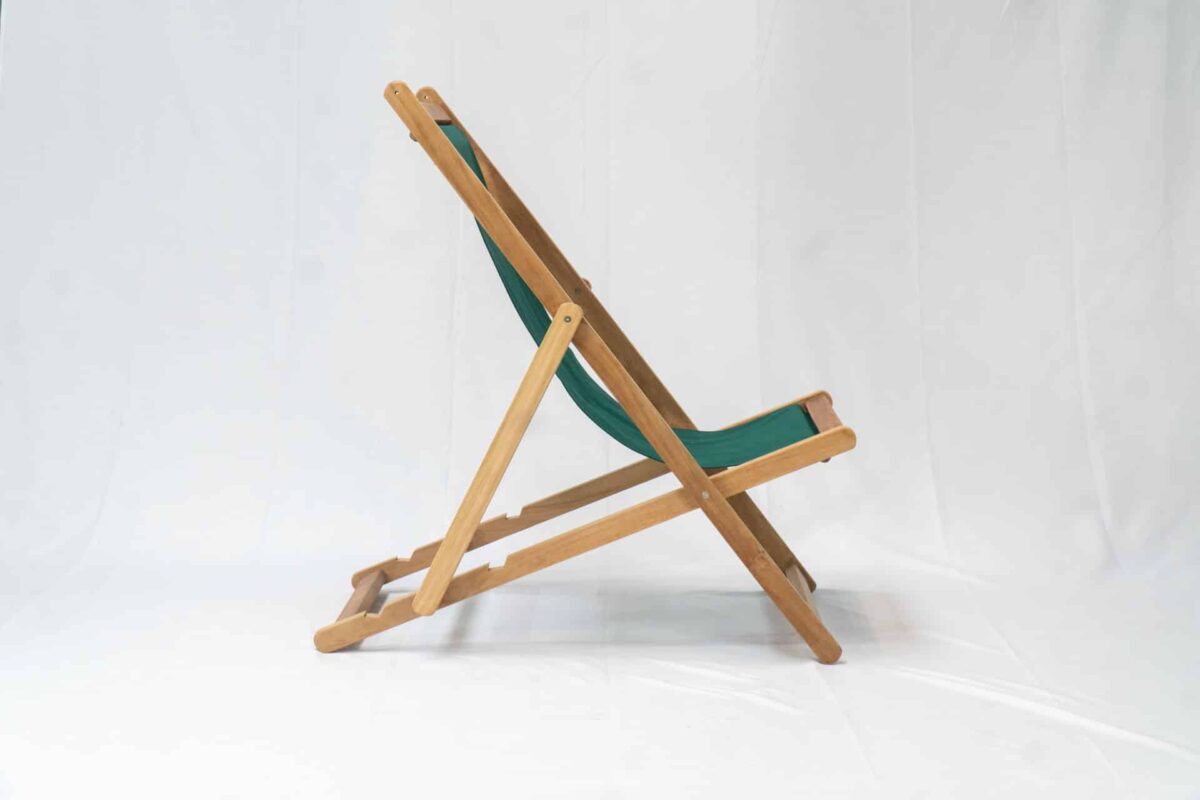 Green | Teak Deckchair - Image 2