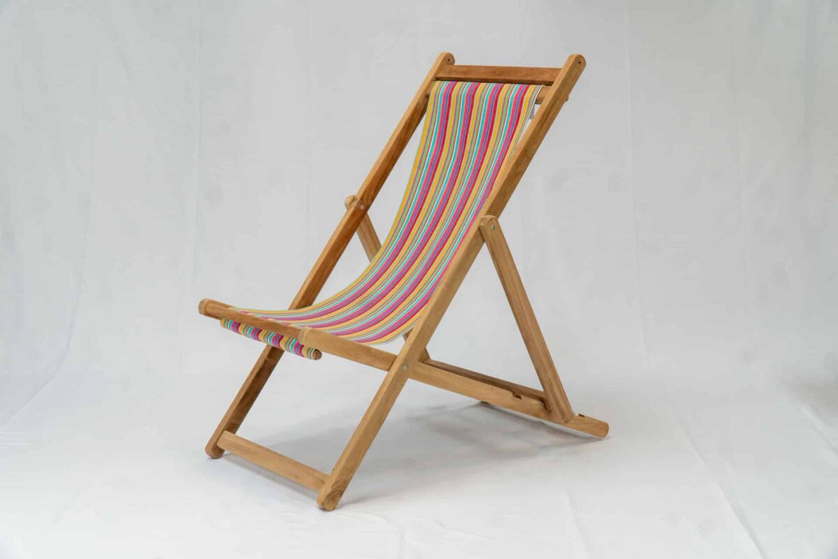 Karting Pink | Teak Deckchair