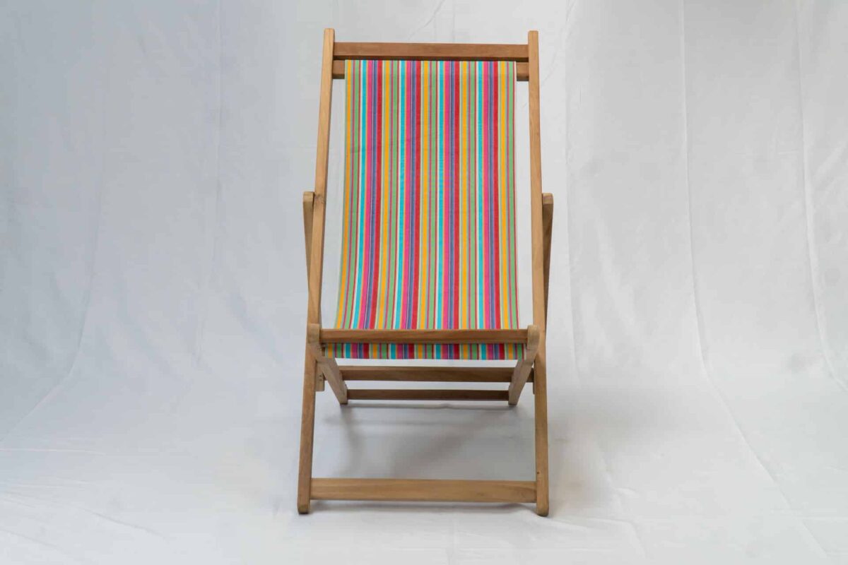 Karting Pink | Teak Deckchair - Image 3