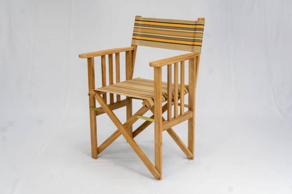 Kickball Teak Director`s Chair - Angle View