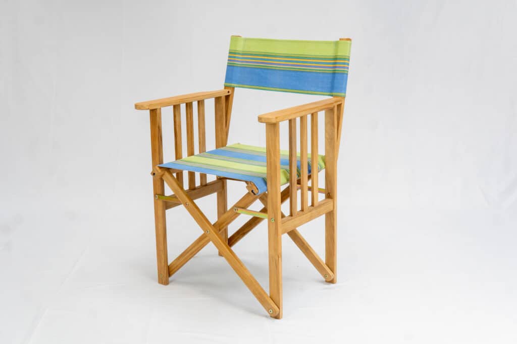 Pickleball Teak Director`s Chair - Angle View