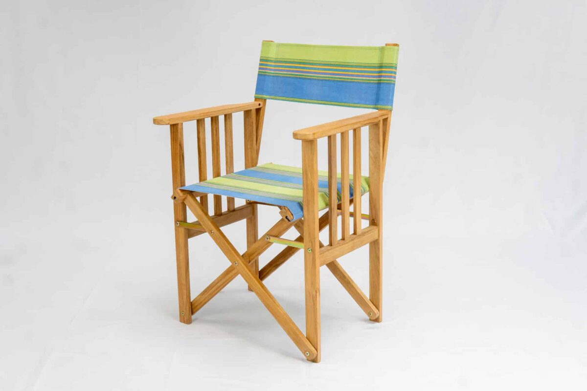 Pickleball Teak Director`s Chair - Angle View