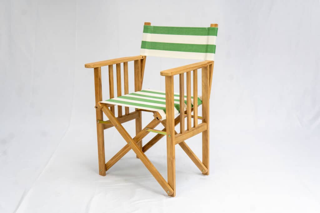 Pole Vault Teak Director`s Chair - Angle View
