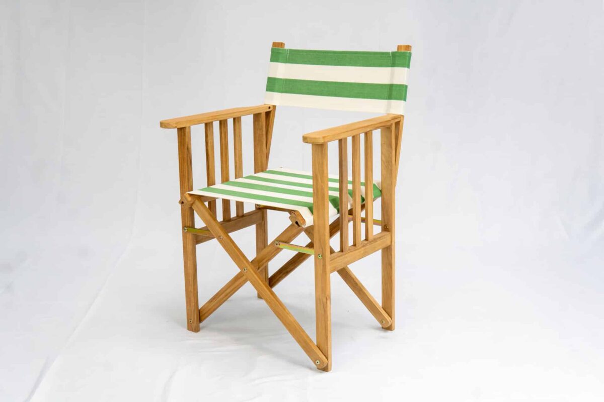 Pole Vault Teak Director`s Chair - Angle View