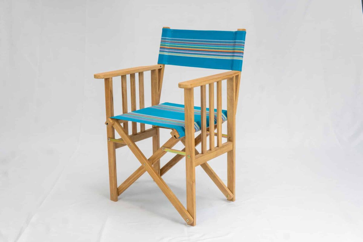 Swimming Teak Director`s Chair - Angle View